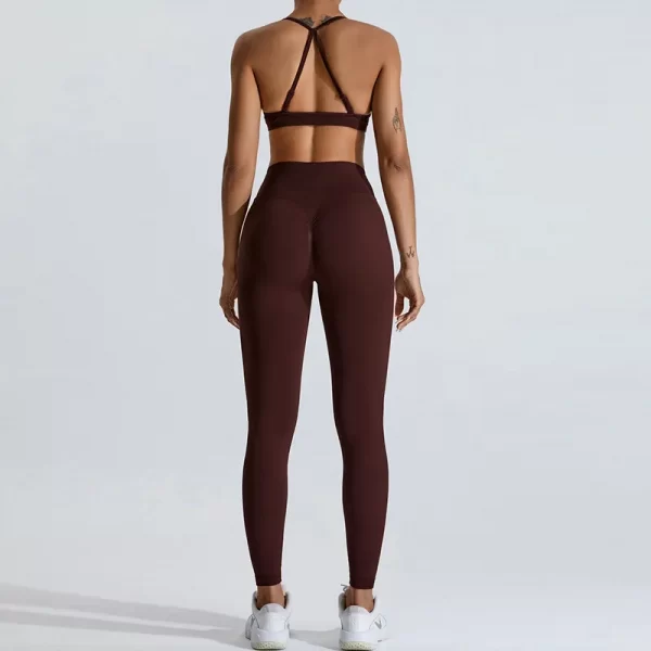 Private Label Workout Sets for Women Yoga Outfit High Waist Butt Lift Leggings Breathable Yoga Set Activewear Manufacturer