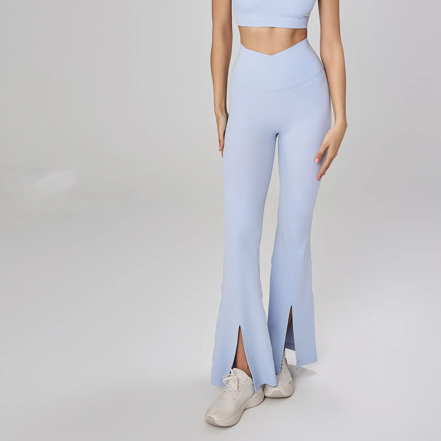 Women's Yoga Type Pants Crossover High Waisted Bootcut Yoga Pants Flutter Leggings Front Split Flare Leg Workout Pants Women's Yoga Type Pants Crossover High Waisted Bootcut Yoga Pants Flutter Leggings Front Split Flare Leg Workout Pants