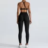 Private Label Workout Sets for Women Yoga Outfit High Waist Butt Lift Leggings Breathable Yoga Set Activewear Manufacturer
