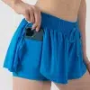 Private Label Activewear Workout Elastic Waist Casual Culottes with Pocket Wholesale Drawstring Running Shorts