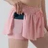 Private Label Activewear Workout Elastic Waist Casual Culottes with Pocket Wholesale Drawstring Running Shorts