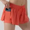 Private Label Activewear Workout Elastic Waist Casual Culottes with Pocket Wholesale Drawstring Running Shorts