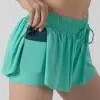 Private Label Activewear Workout Elastic Waist Casual Culottes with Pocket Wholesale Drawstring Running Shorts