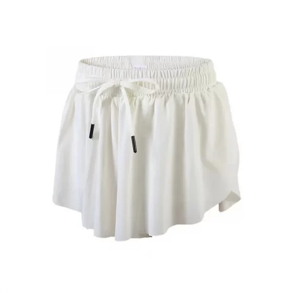 Private Label Activewear Workout Elastic Waist Casual Culottes with Pocket Wholesale Drawstring Running Shorts