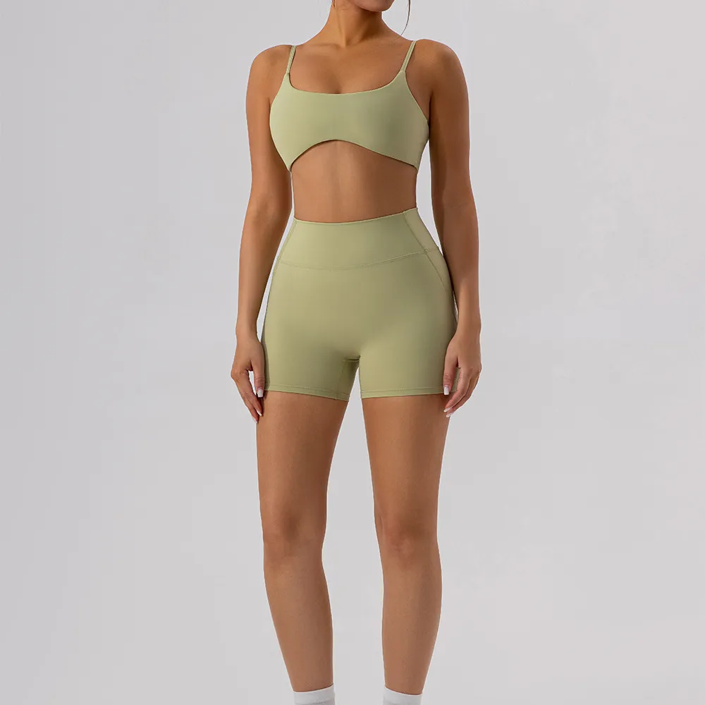 详情-08 Hot Yoga Clothes Athletic Clothing Gym Fitness Clothing Suppliers Yoga Top Two Pieces Workout Set