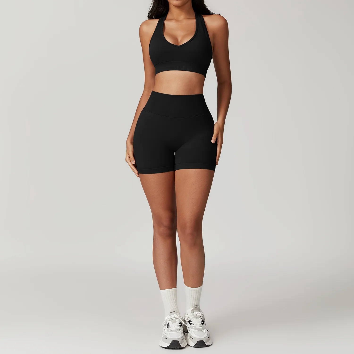 Seamless Workout Sets Gym Fitness Wear High Waist Flare Pants Yoga Sets Seamless Workout Sets Gym Fitness Wear High Waist Flare Pants Yoga Sets