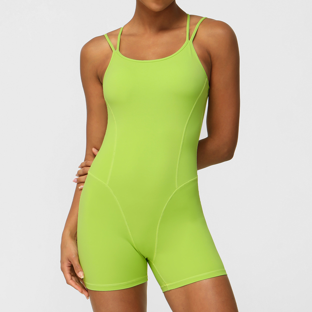 One Piece Jumpsuit Spaghetti Straps Cross Back Yoga Set Breathable Bodysuit Athletic Butt Lifting Jumpsuit One Piece Jumpsuit Spaghetti Straps Cross Back Yoga Set Breathable Bodysuit Athletic Butt Lifting Jumpsuit