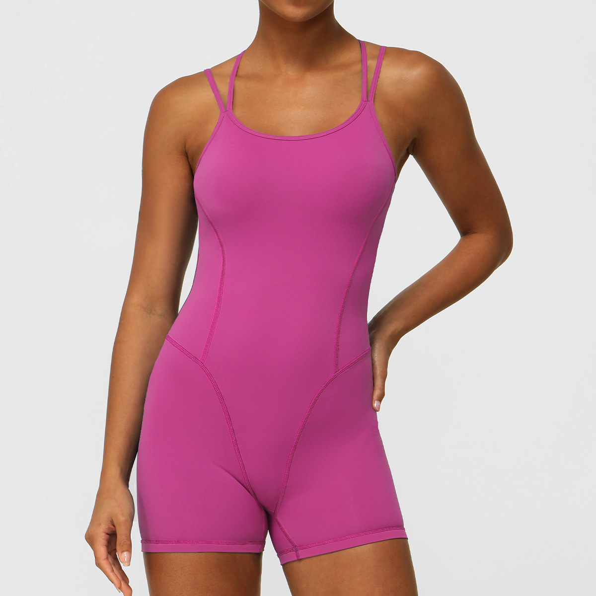 One Piece Jumpsuit Spaghetti Straps Cross Back Yoga Set Breathable Bodysuit Athletic Butt Lifting Jumpsuit One Piece Jumpsuit Spaghetti Straps Cross Back Yoga Set Breathable Bodysuit Athletic Butt Lifting Jumpsuit