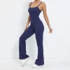 Ladies One Piece Jumpsuit Butt Lifting Bell Bottoms Skims Bodysuit Athletic Jumpsuit Fitness Clothing Suppliers