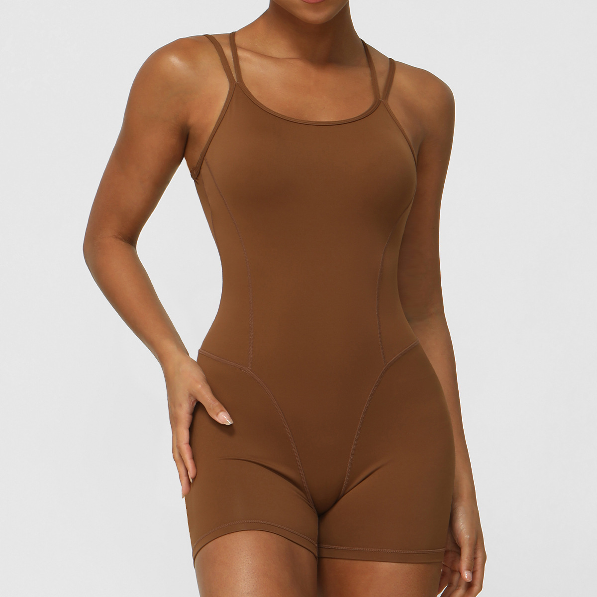 One Piece Jumpsuit Spaghetti Straps Cross Back Yoga Set Breathable Bodysuit Athletic Butt Lifting Jumpsuit One Piece Jumpsuit Spaghetti Straps Cross Back Yoga Set Breathable Bodysuit Athletic Butt Lifting Jumpsuit