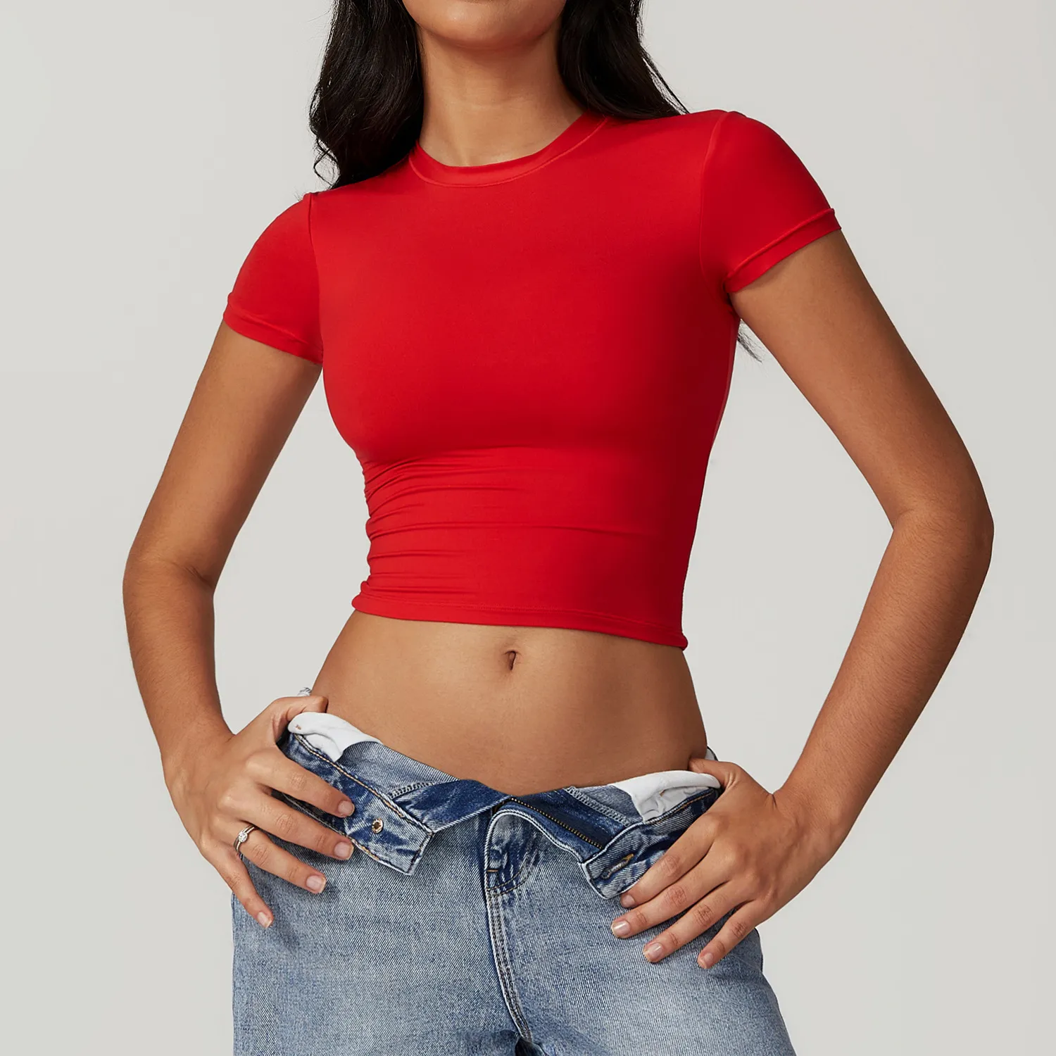 Women's Tight Crop Top Wholesale Workout Shirt Soft Fabric Yoga Short Sleeve Top Women's Tight Crop Top Wholesale Workout Shirt Soft Fabric Yoga Short Sleeve TopWomen's Tight Crop Top Wholesale Workout Shirt Soft Fabric Yoga Short Sleeve Top