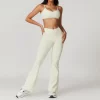 Recycled Fabric Workout Bra High Waist Flare Pants Wholesale Clothing Yoga Set SPTZ8799ZC