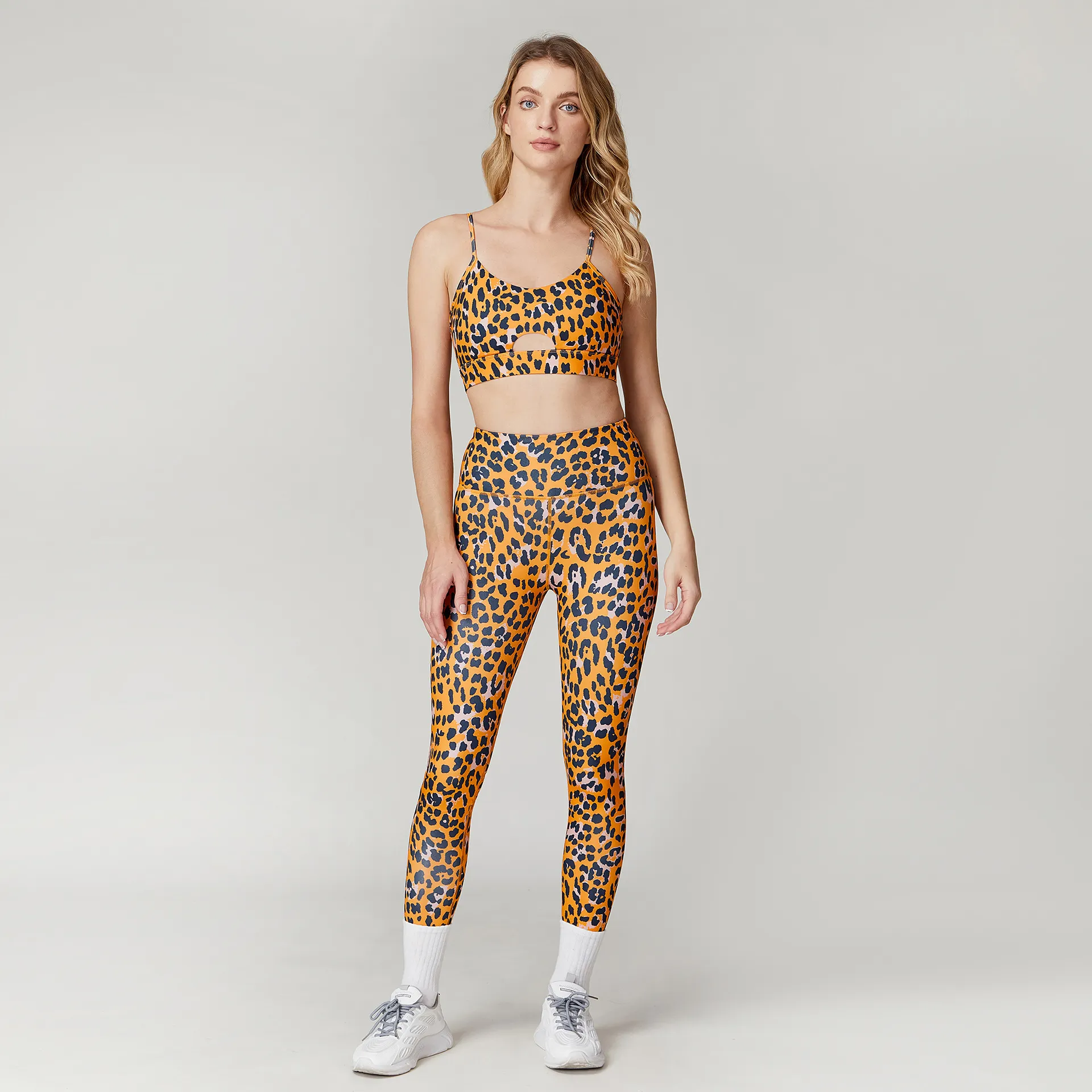 Leopard Print Sets Custom Gym Clothes High Waist Leggings Workout Set 2 Pieces Yoga Set Leopard Print Sets Custom Gym Clothes High Waist Leggings Workout Set 2 Pieces Yoga Set