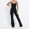 Ladies One Piece Jumpsuit Butt Lifting Bell Bottoms Skims Bodysuit Athletic Jumpsuit Fitness Clothing Suppliers