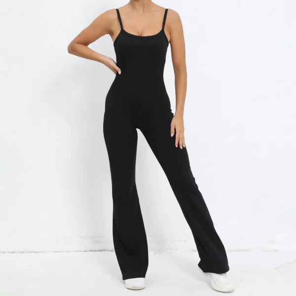 Ladies One Piece Jumpsuit Butt Lifting Bell Bottoms Skims Bodysuit Athletic Jumpsuit Fitness Clothing Suppliers