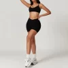 Recycled Fabric Workout Bra High Waist Shorts Wholesale Clothing Yoga Set