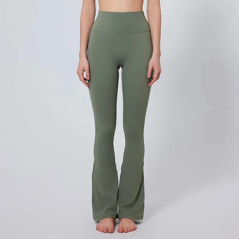 Wholesale Yoga Type Pants Breathable Fitness Leggings High Waist Flare Pants