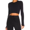 Long Sleeve Yoga Tops Ribbed Shirt with pads Wholesale Clothing Backless Top
