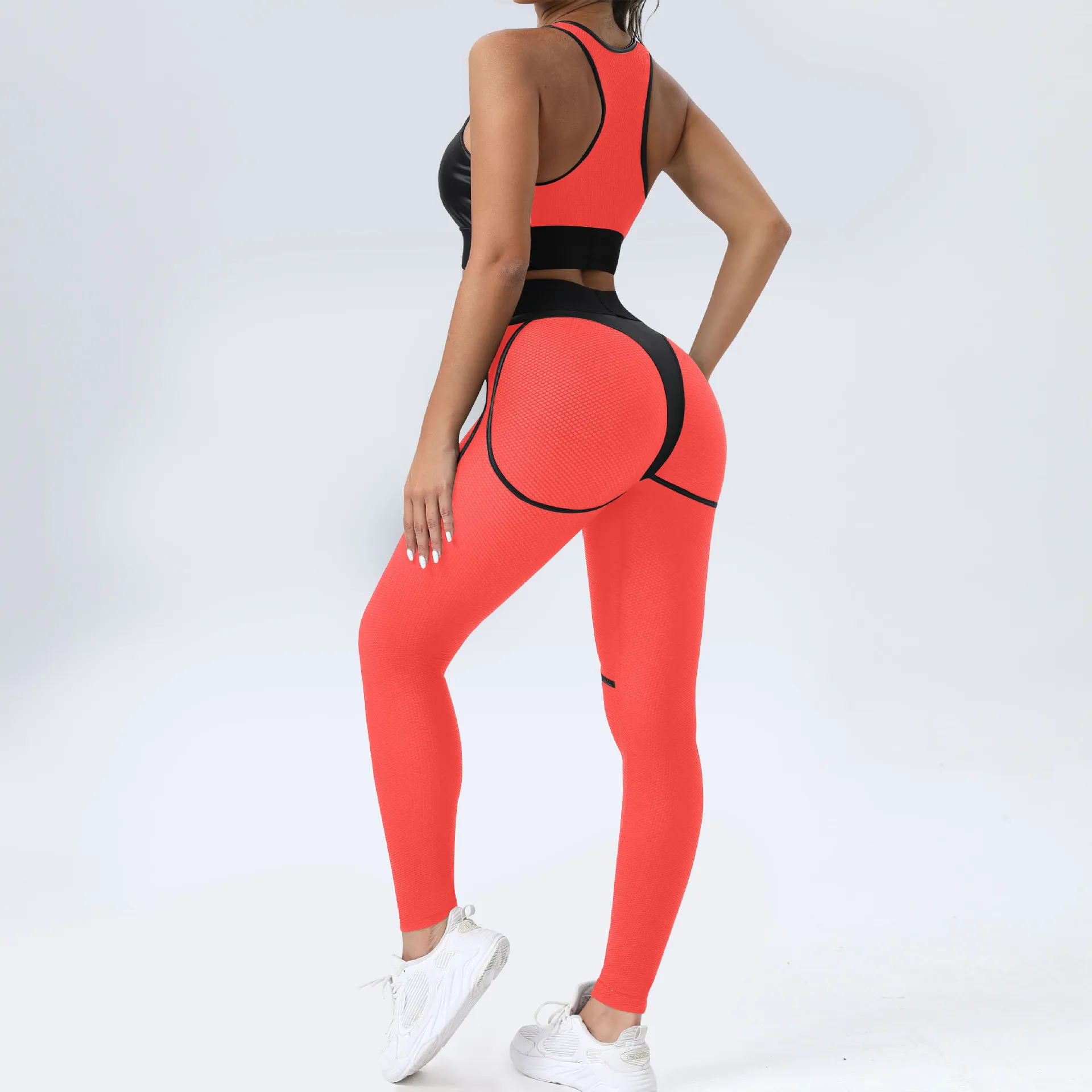 Mesh Patchwork Fitness Sets Wholesale Clothing Sport Sets Women's Sexy Yoga Set Mesh Patchwork Fitness Sets Wholesale Clothing Sport Sets Women's Sexy Yoga Set