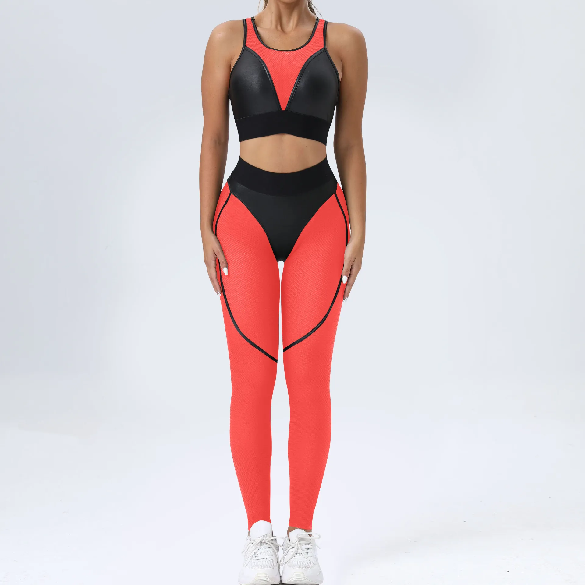 Mesh Patchwork Fitness Sets Wholesale Clothing Sport Sets Women's Sexy Yoga Set Mesh Patchwork Fitness Sets Wholesale Clothing Sport Sets Women's Sexy Yoga Set