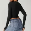 Women's Tight Crop Top Wholesale Workout Shirt Soft Fabric Yoga Long Sleeve Top