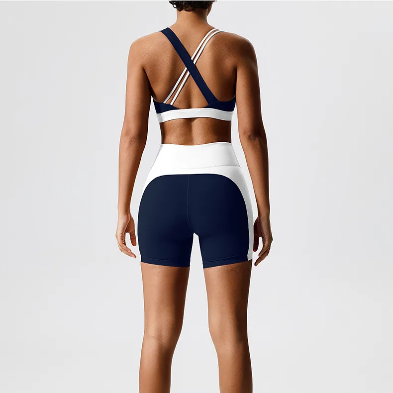 Color-Block Sports Set Wholesale Clothing Women's Athletic Sets Gym Fitness Yoga Set Color-Block Sports Set Wholesale Clothing Women's Athletic Sets Gym Fitness Yoga Set