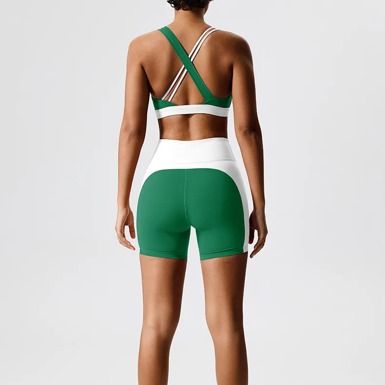 Color-Block Sports Set Wholesale Clothing Women's Athletic Sets Gym Fitness Yoga Set Color-Block Sports Set Wholesale Clothing Women's Athletic Sets Gym Fitness Yoga Set