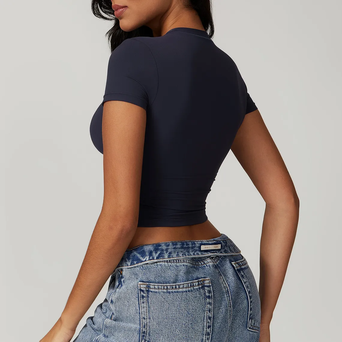 Women's Tight Crop Top Wholesale Workout Shirt Soft Fabric Yoga Short Sleeve TopWomen's Tight Crop Top Wholesale Workout Shirt Soft Fabric Yoga Short Sleeve Top Women's Tight Crop Top Wholesale Workout Shirt Soft Fabric Yoga Short Sleeve Top
