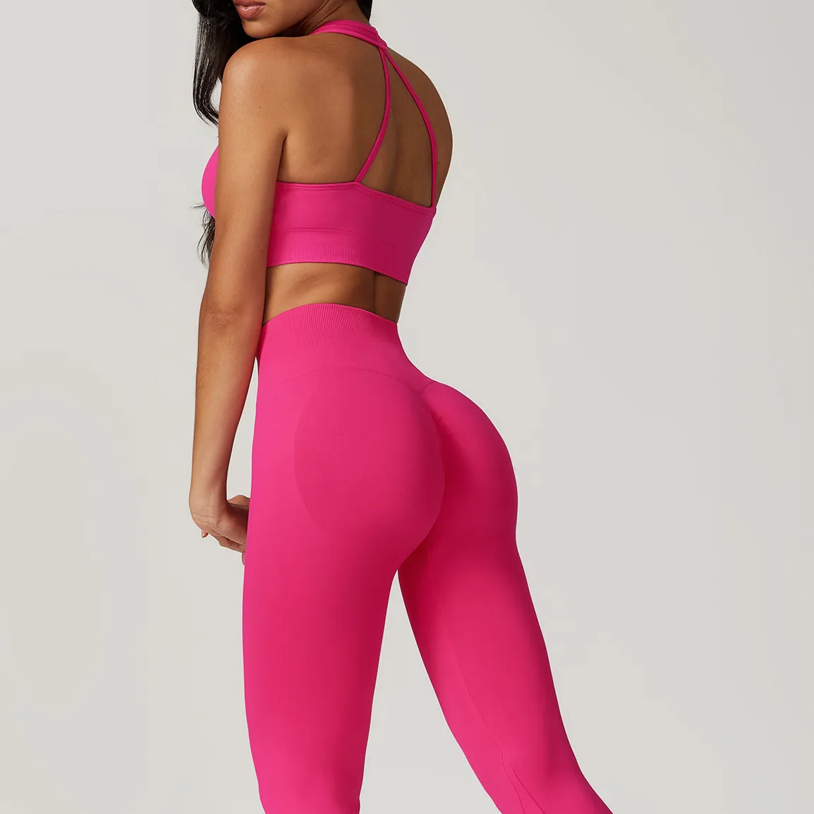 Seamless Workout Sets Gym Fitness Wear High Waist Flare Pants Yoga Sets Seamless Workout Sets Gym Fitness Wear High Waist Flare Pants Yoga Sets