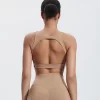 Elite Collection-V Neck Workout Bra with Removable Pad Women's Racer back Yoga Bra