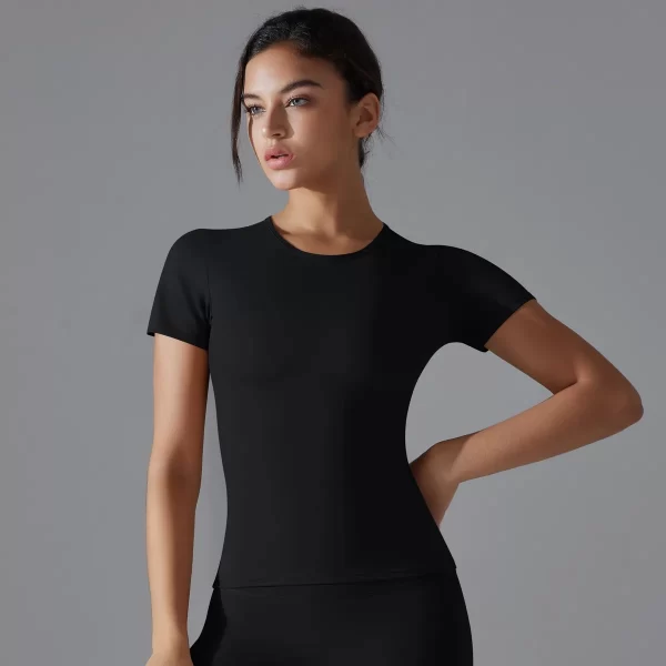 Fitness Clothing Manufacturer Tight Gym Shorts Running Gym Set Workout Short Sleeve Top