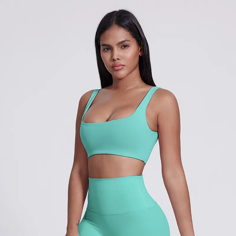 SKU-03-5005玛瑙青 Elite Collection-U Neck Workout Bra Hot Yoga Clothes Women's Sexy Yoga Bra