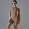 Fitness Clothing Manufacturer Short Sleeve Top Tight Gym Shorts Workout Sets
