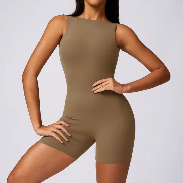 One Piece Jumpsuit Butt Lifting Skims Bodysuit Yoga Wear Athletic Short Jumpsuit