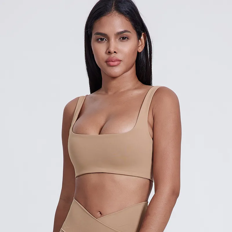 SKU-05-5005铁矿色 Elite Collection-U Neck Workout Bra Hot Yoga Clothes Women's Sexy Yoga Bra