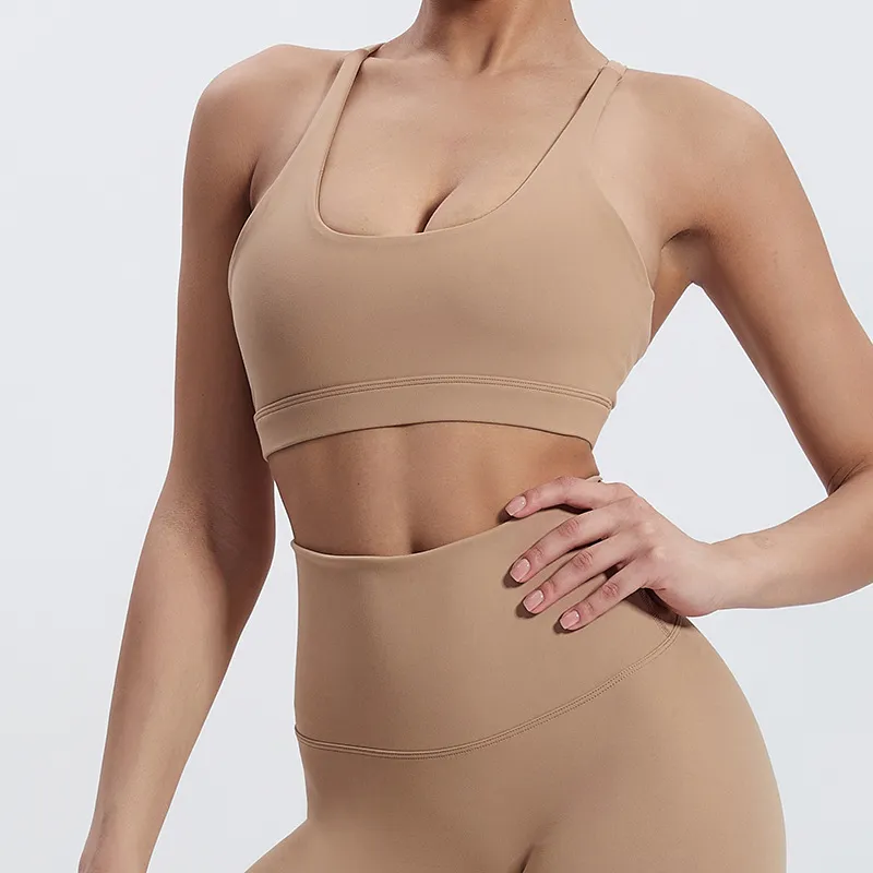 SKU-06-4096铁矿色 Elite Collection-Sports Bra Gym Fitness Tank Top Wholesale Clothing Women's Yoga Bra