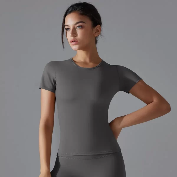 Fitness Clothing Manufacturer Tight Gym Shorts Running Gym Set Workout Short Sleeve Top
