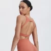 Elite Collection-V Neck Workout Bra with Removable Pad Women's Racer back Yoga Bra