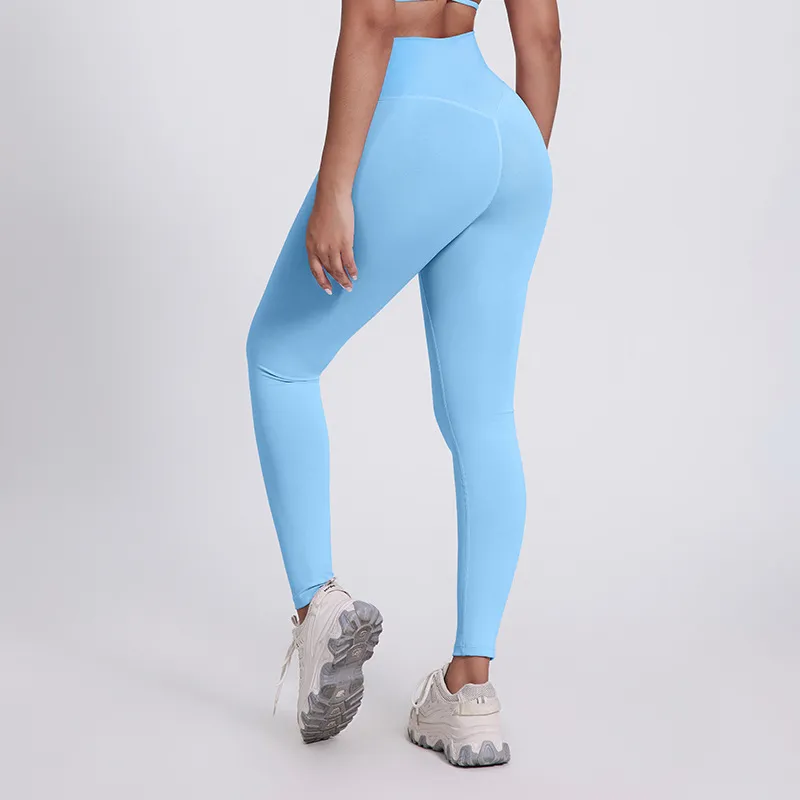 SKU-12-5038晴空蓝 Elite Collection-Workout Leggings for Women High Waist Leggings Butt Lifting Yoga Pants
