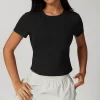 Women Crew Neck T Shirt Wholesale Clothing Hot Yoga Clothes Short Sleeve Workout Tops