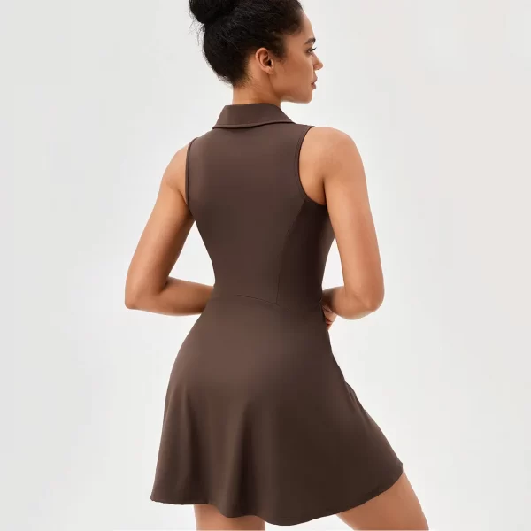 Collar Neck Tennis Skirt Contrast Color Tennis Dress Wholesale Clothing Women's Tennis Collar Neck Tennis Skirt Contrast Color Tennis Dress Wholesale Clothing Women's Tennis Skirts