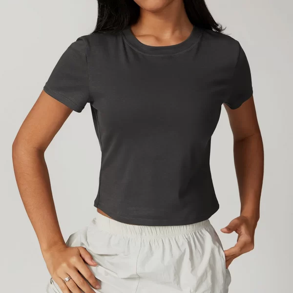 Women Crew Neck T Shirt Wholesale Clothing Hot Yoga Clothes Short Sleeve Workout Tops