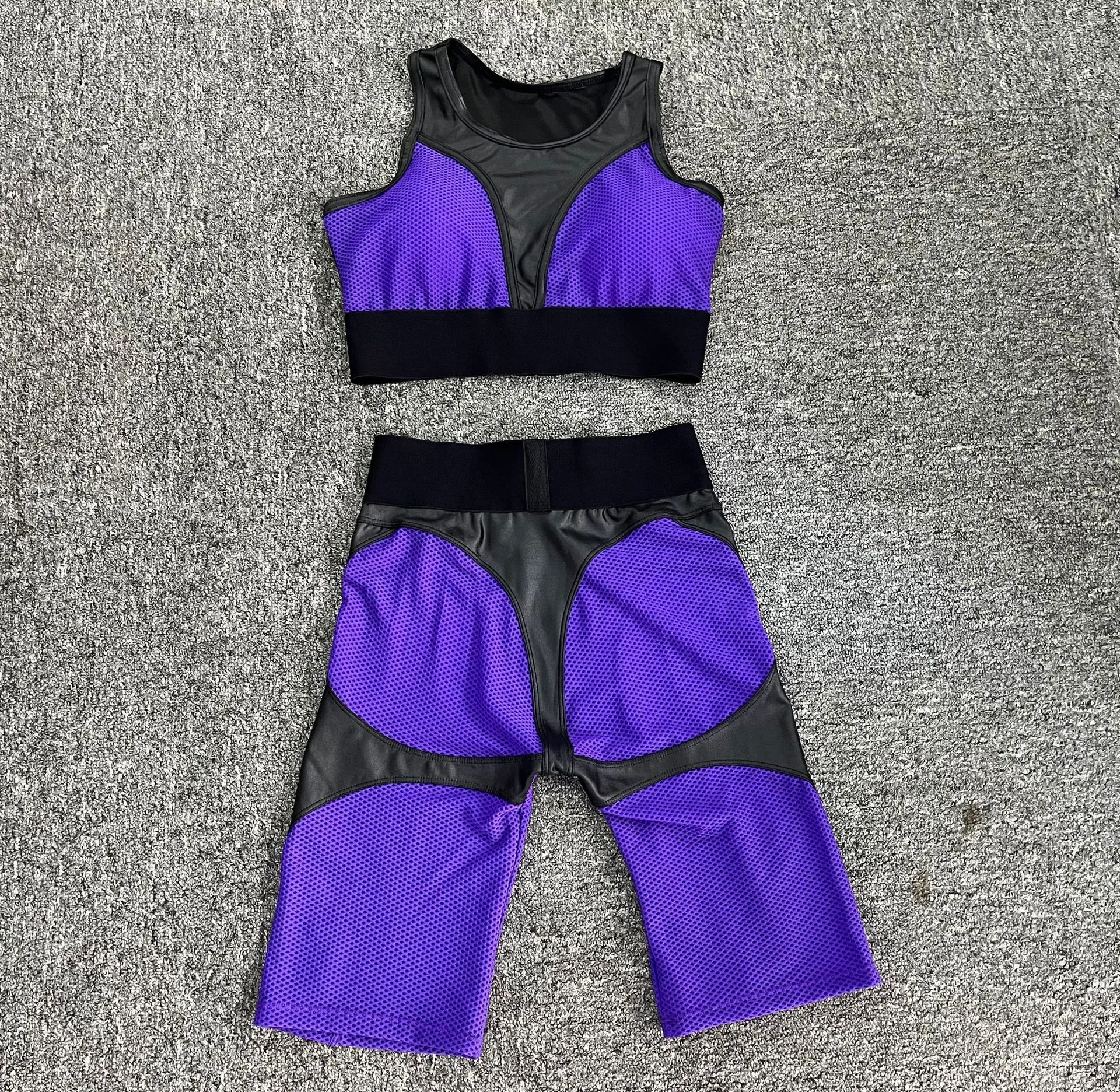 Mesh Patchwork Fitness Sets Wholesale Clothing Sport Wear Women's Sexy Gym Sets Mesh Patchwork Fitness Sets Wholesale Clothing Sport Wear Women's Sexy Gym Sets