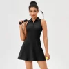 Collar Neck Tennis Skirt Contrast Color Tennis Dress Wholesale Clothing Women's Tennis Skirts
