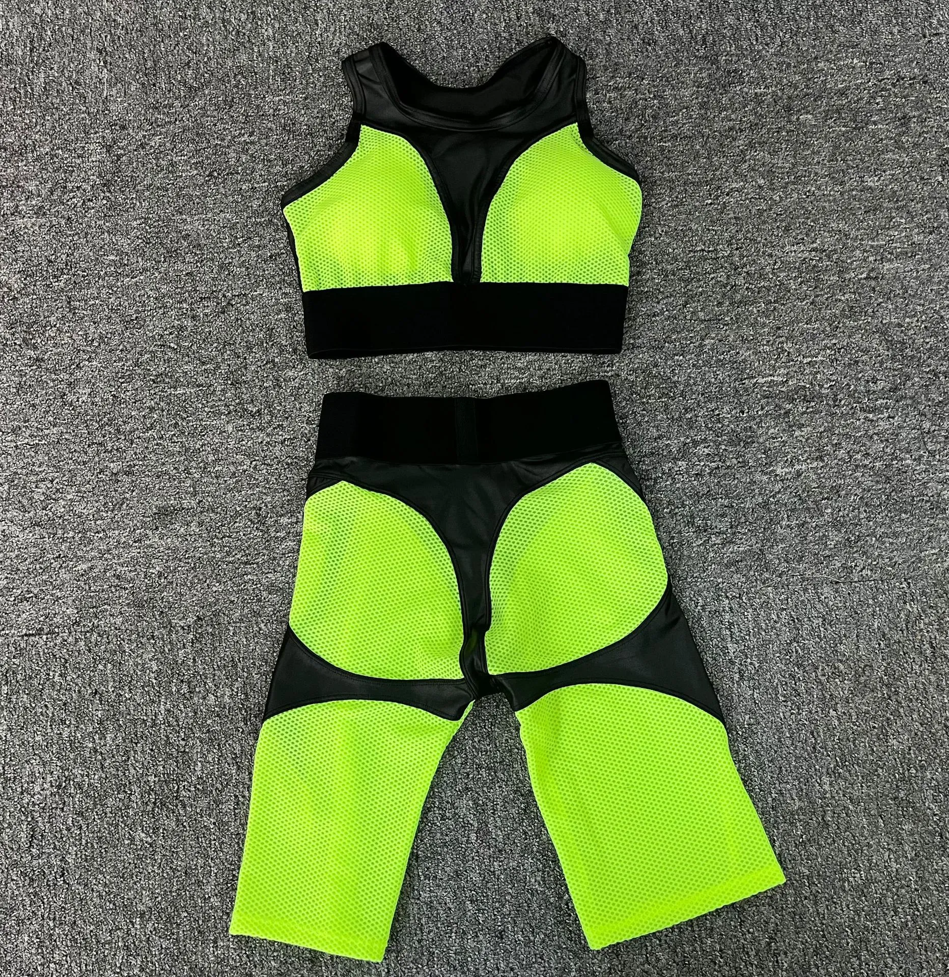 Mesh Patchwork Fitness Sets Wholesale Clothing Sport Wear Women's Sexy Gym Sets Mesh Patchwork Fitness Sets Wholesale Clothing Sport Wear Women's Sexy Gym Sets