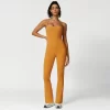 Women Long Jumpsuit Gym Wholesalers Spark Clothing Adjustable Spaghetti Straps Jumpsuit