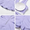 Tennis Dress with Zipper Wholesale Jumpsuit Fitness Apparel Clothing Women's Tennis Skirts