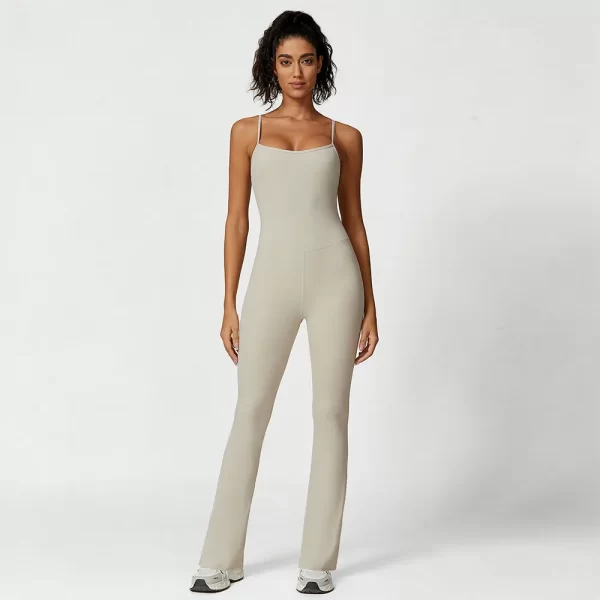 Women Long Jumpsuit Gym Wholesalers Spark Clothing Adjustable Spaghetti Straps Jumpsuit