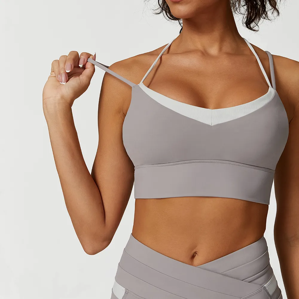 Contrast Color Yoga Set Hot Women in Yoga Pants Wholesale Sportswear Apparel Contrast Color Yoga Set Hot Women in Yoga Pants Wholesale Sportswear Apparel