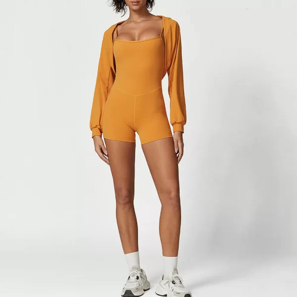 Women Long Sleeve Smock Gym Wholesalers Spark Clothing Match Jumpsuit